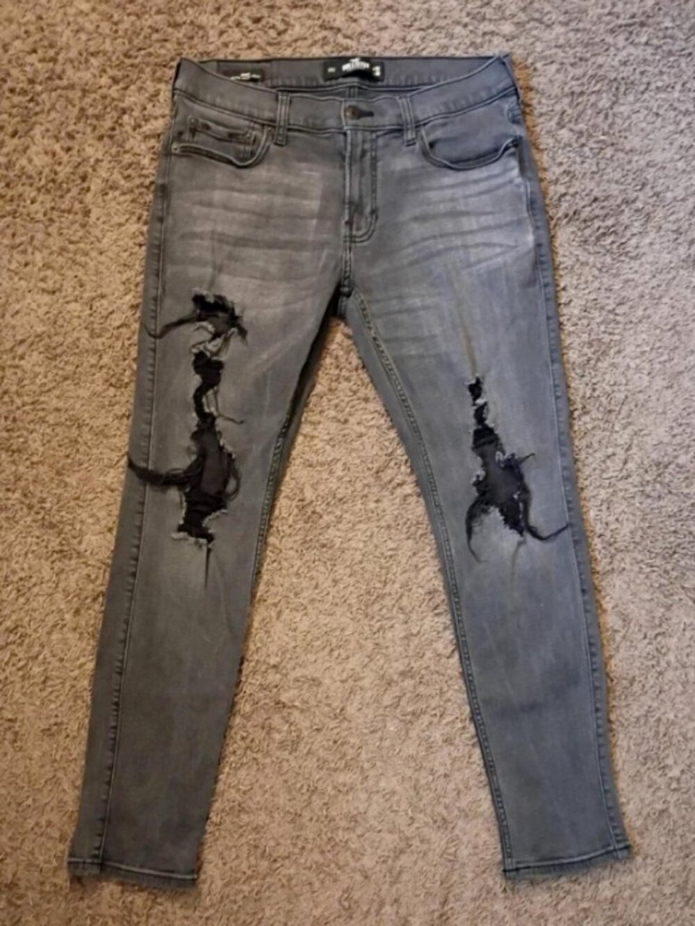 Grey Distressed Jeans